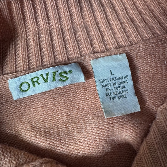 EUC Luxuriously Soft Orvis 100% Cashmere Button-Up Cardigan w/Front Pockets - Picture 6 of 8